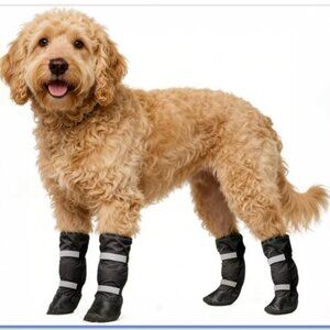 Dog Boots for Medium Large Dogs, 4 Pcs Size 3(M)